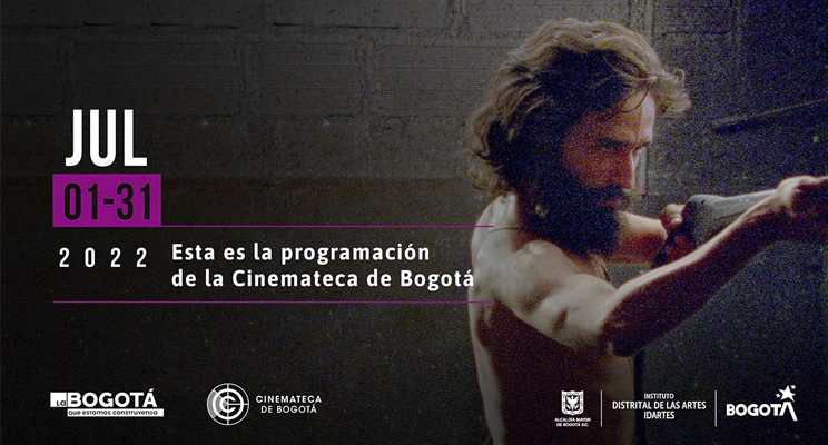 Pieza gráfica promocional de la programación de julio de 2022 en la Cinemateca de Bogotá
