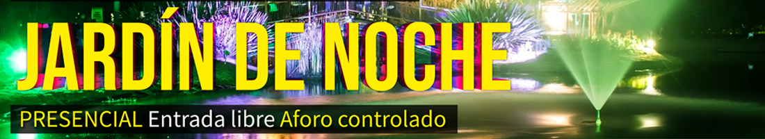 Pieza que en texto dice Jardín de noche - presencial entrada libre aforo controlado