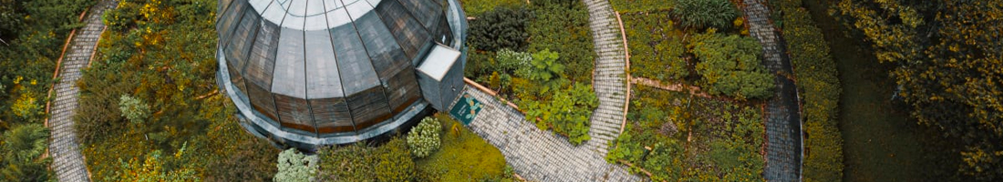 Fotografía aérea de una zona del Jardín Botánico de Bogotá