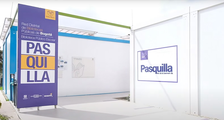 Entrada de la Biblioteca Pública Escolar Pasquilla