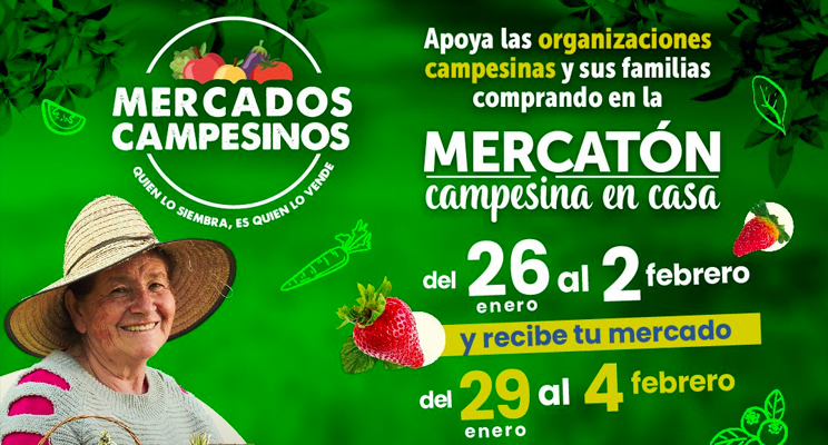Parte de la pieza publicitaria de la campaña "Mercatón Campesina en Casa"