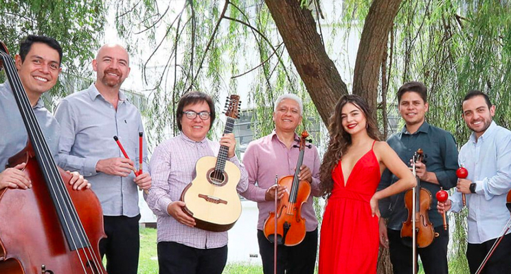En la foto algunos integrantes del Ensamble Entrevera’o, Colombia
