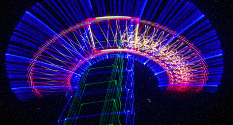 Foto de parte del show laser