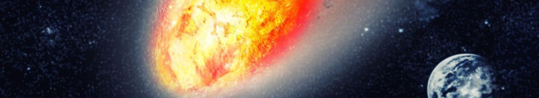 Imagen de un cometa pasando cerca a la tierra