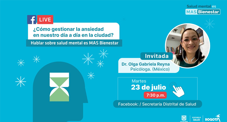invitación a la charla sobre ansiedad, solo texto dentro de un cuadro