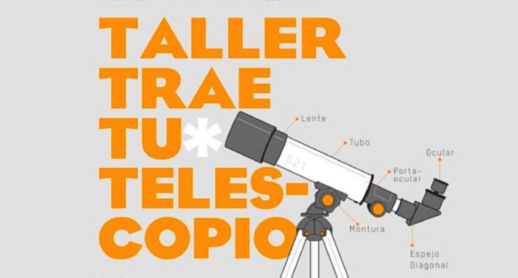 Telescopio con todas sus partes