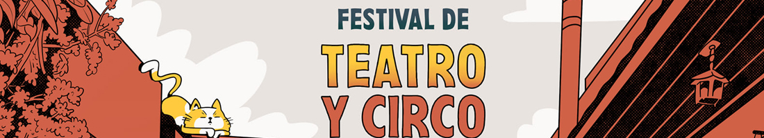 Caricatura de hombre y mujer en un circo