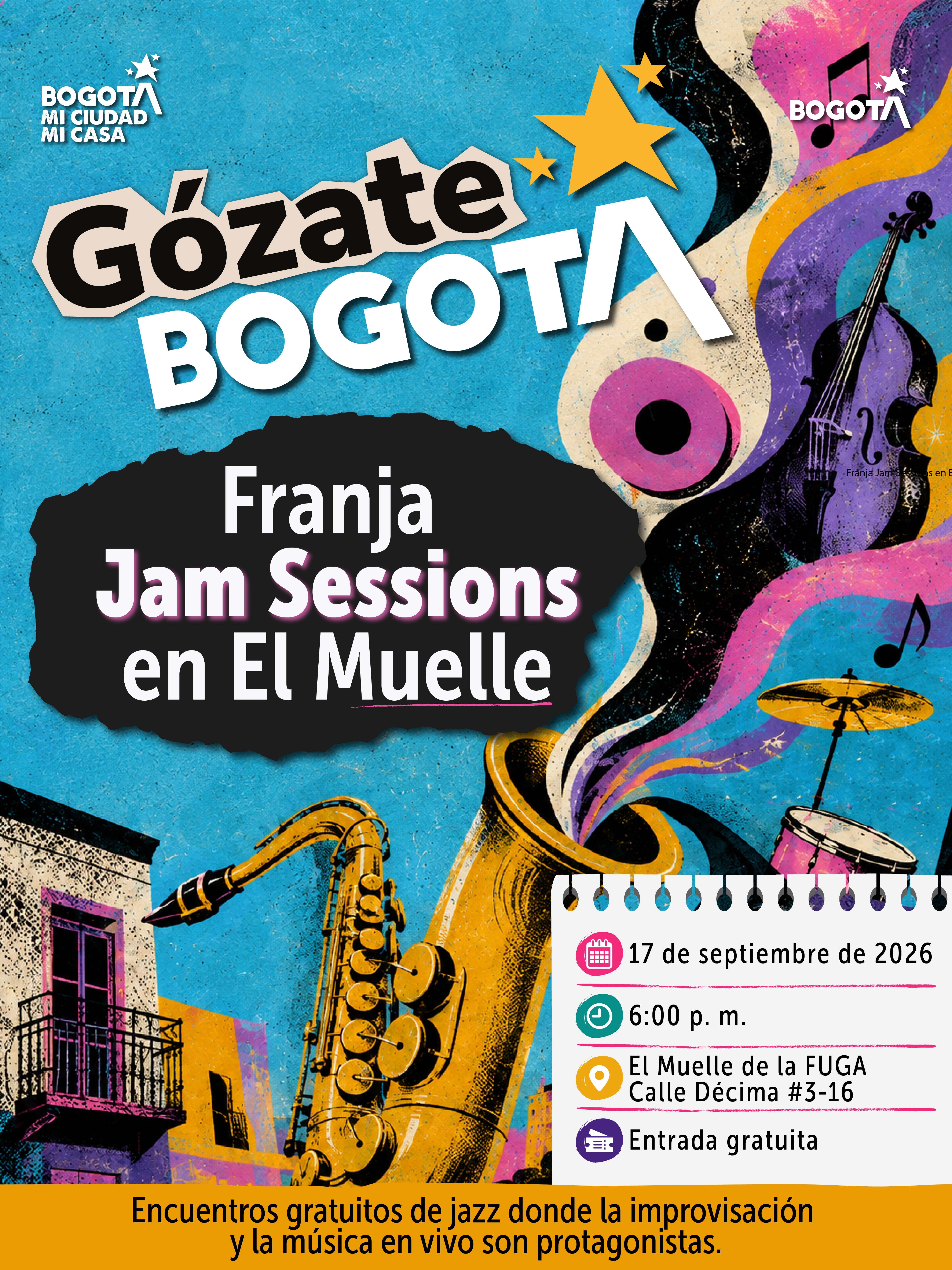 #GózateBogotá 🎷✨ La música en vivo nos conecta, nos inspira y crea nuevos encuentros. 