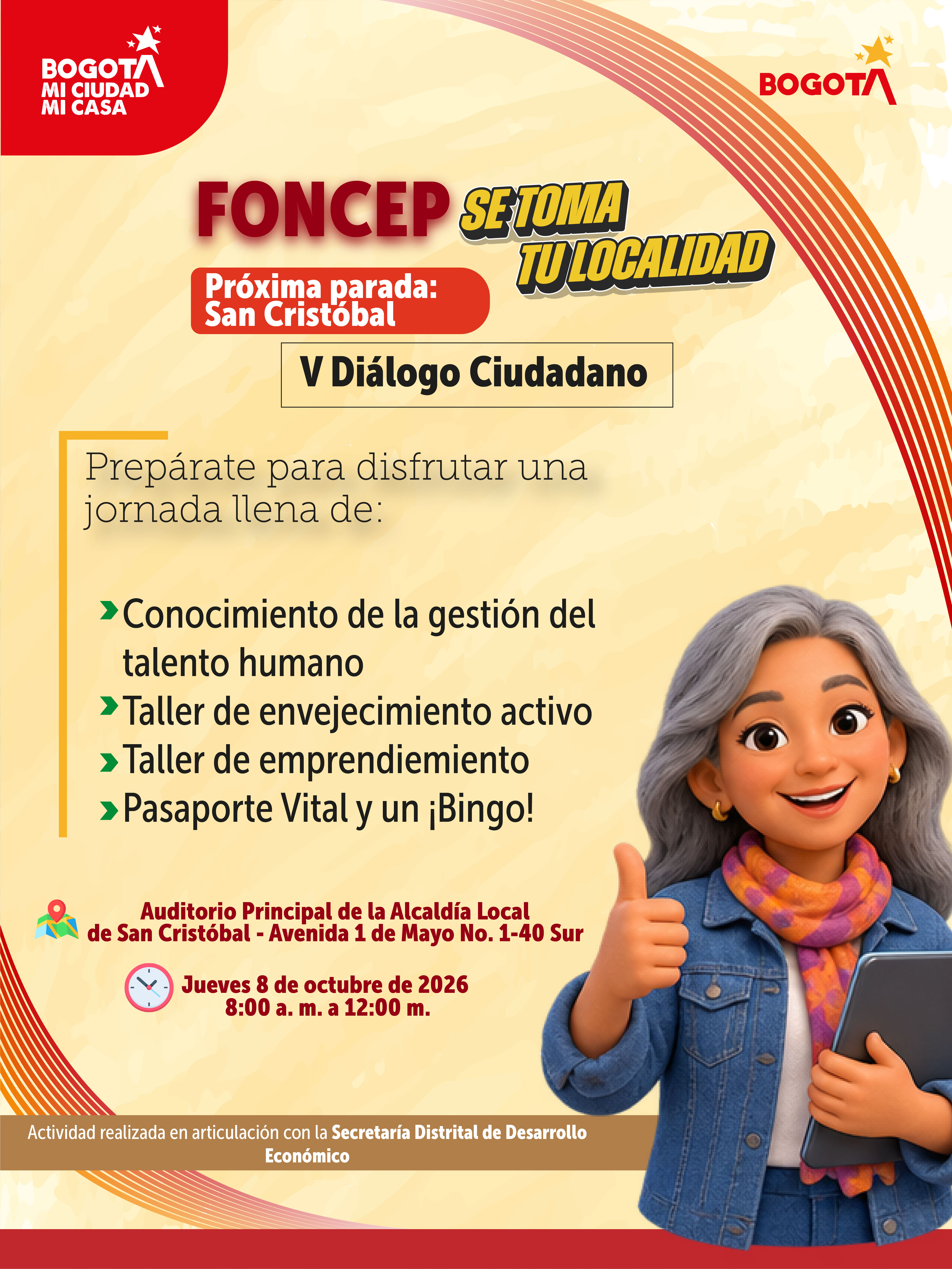 FONCEP se toma tu localidad: una jornada de participación, aprendizaje y bienestar en San Cristóbal
