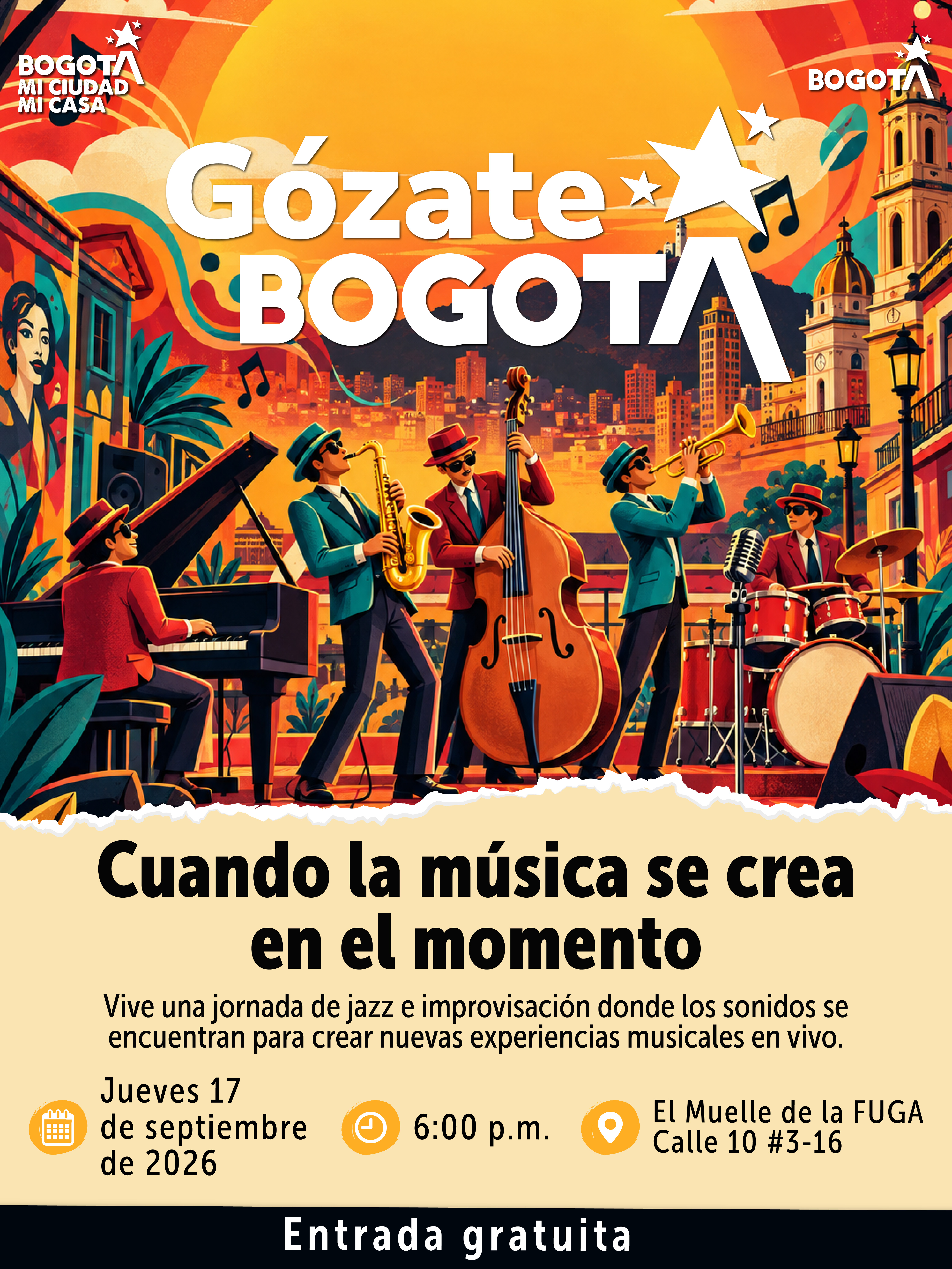 #GózateBogotá 🎷✨ Bogotá también suena a improvisación.
