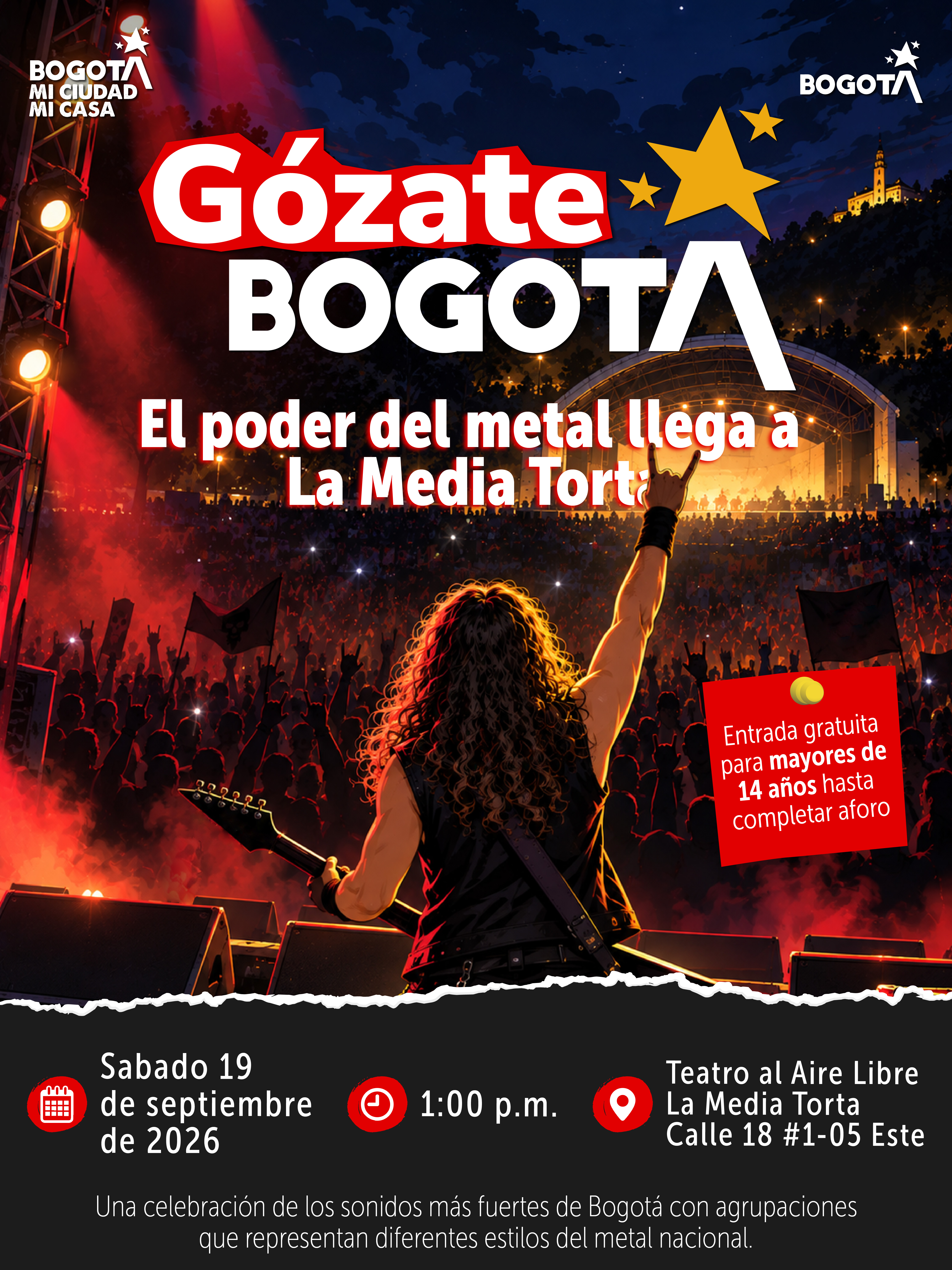 #GózateBogotá 🤘 Bogotá se llena de energía, guitarras y sonidos extremos. 