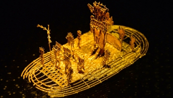 Barca de oro realizada por los Muiscas.