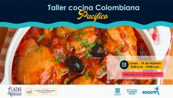 Pieza promocional del Taller de cocina Colombiana Pacífico