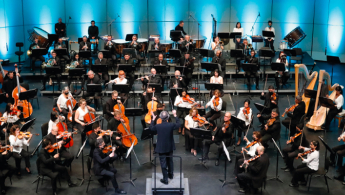 Foto de la Orquesta Filarmónica de Bogotá en concierto