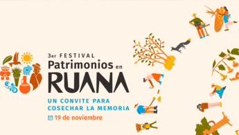Pieza gráfica del evento III Festival Patrimonios en Ruana: un convite para cosechar la memoria