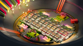 Render en 3D del proyecto sobre la Plaza la Santamaría
