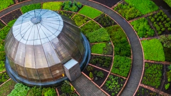 Foto aérea cenital del Jardín Botánico de Bogotá