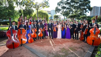 En la foto los integrantes de la Orquesta Filarmónica de Bogotá