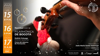 Parte de la pieza promocional de la campaña "Navidad con la Filarmónica de Bogotá"