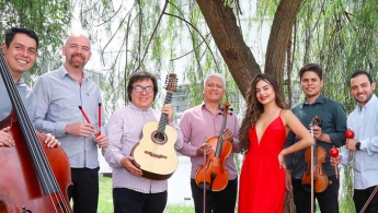 En la foto algunos integrantes del Ensamble Entrevera’o, Colombia 