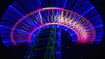 Foto de parte del show laser