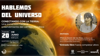 Imagen del planeta tierra cerca al sol 