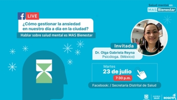 invitación a la charla sobre ansiedad, solo texto dentro de un cuadro