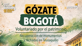 🧱 #GózateBogotá participando en la jornada de voluntariado para recuperar fachadas y espacios patrimoniales en Teusaquillo.