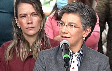 La alcaldesa Claudia López en la alocución en vivo