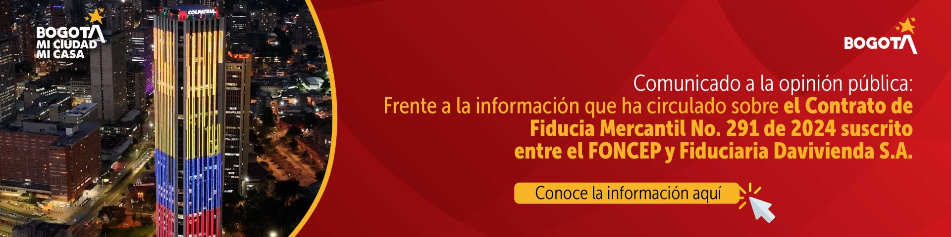 AVISO FIDUDAVIVIENDA FONCEP 2026