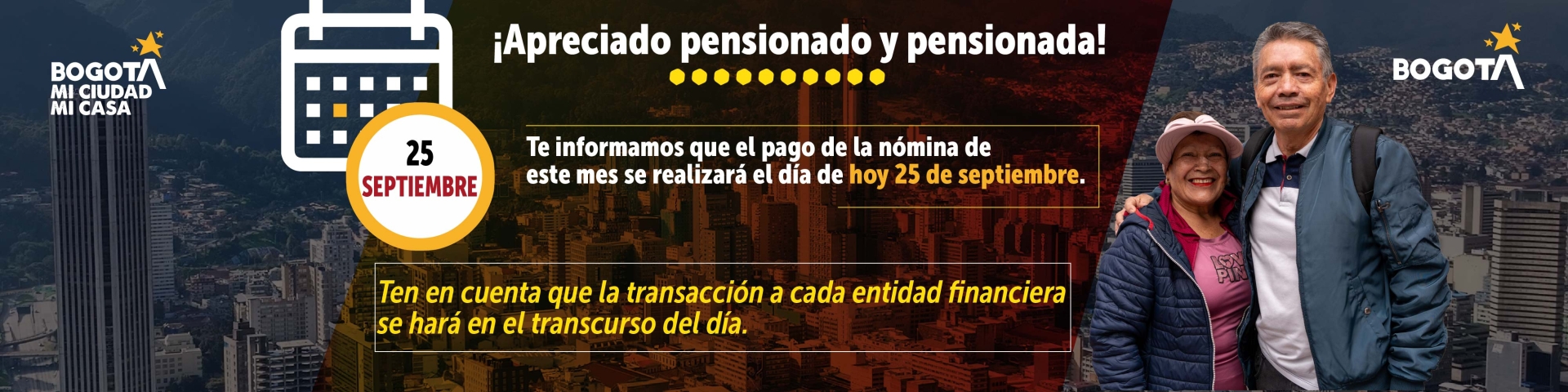 PAGO PENSIONADOS 25 SEPTIEMBRE 2026