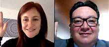 Fotografía donde se encuentran Martha Lucia Villa, directora de FONCEP y Carlos Enrique Fierro nuevo subdirector jurídico de FONCEP