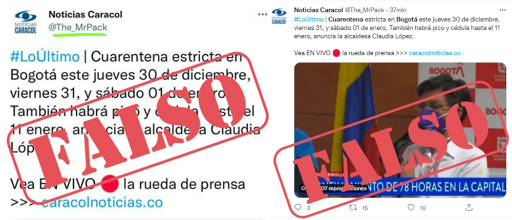 #TenEnCuenta - En Bogotá 𝐍𝐎 se ha decretado ningún tipo de cuarentena o confinamiento estricto para el fin de año 2021; esta información que circula en redes sociales es falsa. ¡Recuerda informarte siempre a través de medios oficiales!