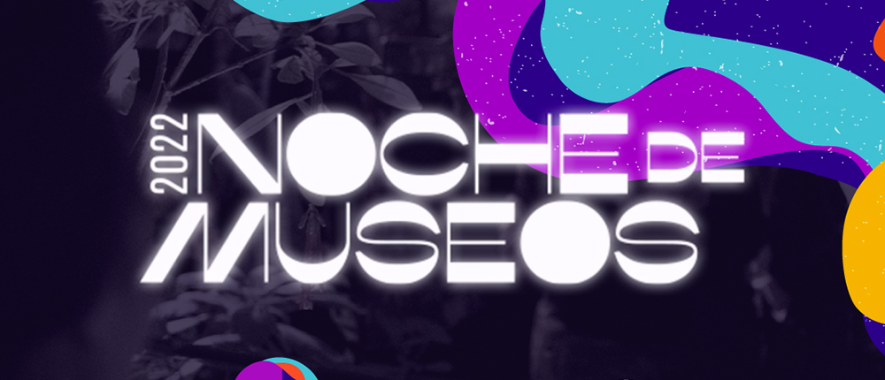 Logo promocional de Noche de museos 2022 de la Secretaría de Cultura, Recreación y Deporte