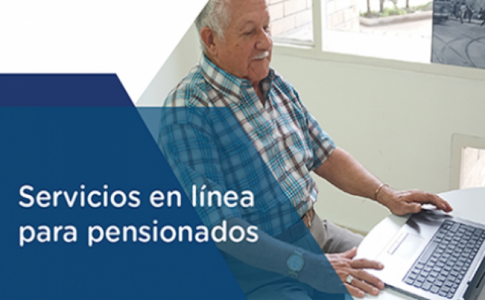 Hombre de la tercera edad, sentado, trabajando en un computador