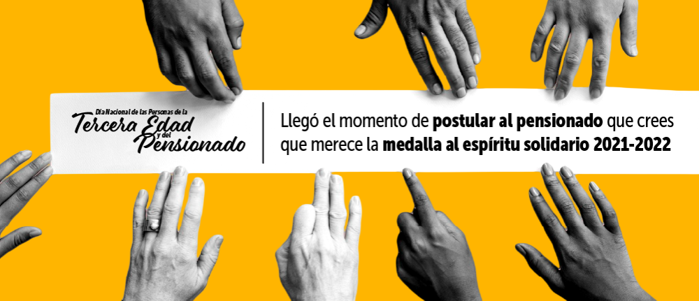 Día Nacional de la Tercera Edad y del Pensionado - Llegó el momento de postular al pensionado que crees que merece la medalla al espíritu solidario 2021-2022 - Foto de muchas manos tomando un papel - Foto de comunidad creado por rawpixel.com - www.freepik.es -