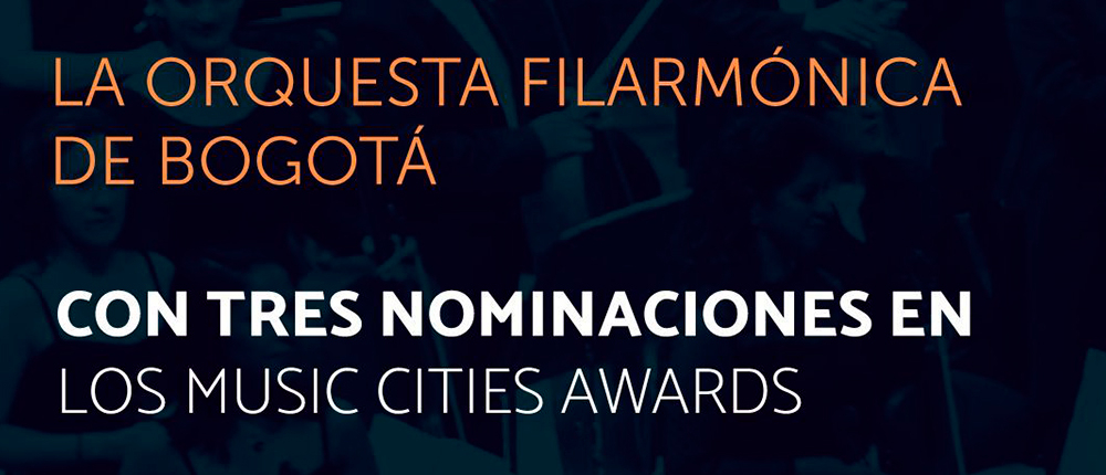 Pieza promocional de la nominación de la OFB en los Music Cities Award