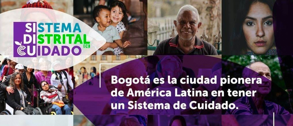 Pieza Sistema Distrital del Cuidado: Bogotá es la ciudada pionera de América Latina en tener un Sistema de Cuidado. - Foto de varias(os) ciudadanos de diferentes edades.